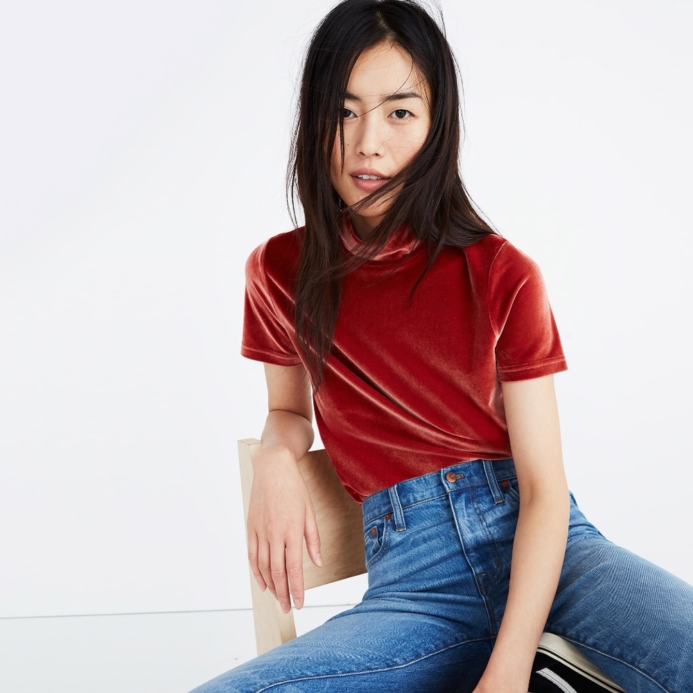 Madewell velour top